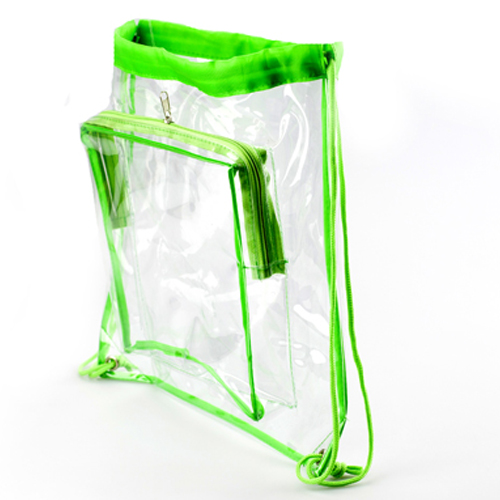 Clear drawstring backpack